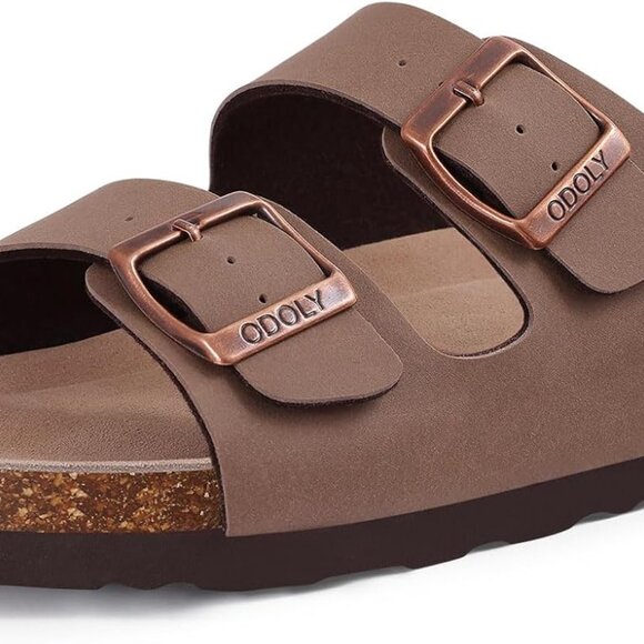 Shoes - Unisex Cork Slide Sandals Vegan Open Toe Arch Support Summer Outdoor